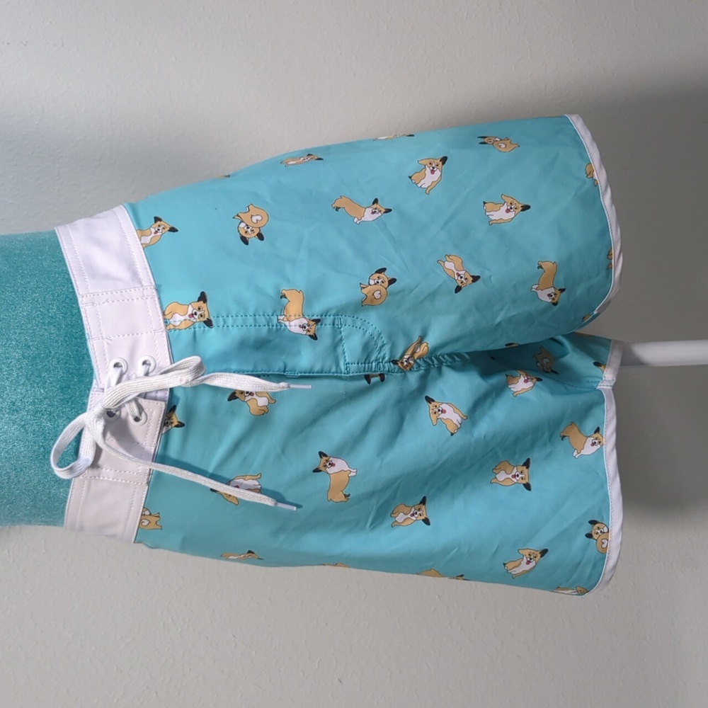 Corgi print swim shorts